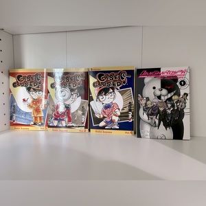 Manga Case Closed (1,2 and 4) and Danganronpa 1